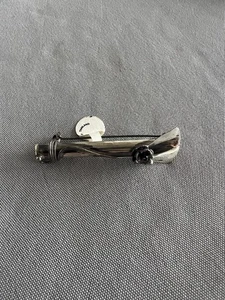 Vintage Antique Art Deco Sterling Silver Bar Scroll Brooch - Picture 1 of 7