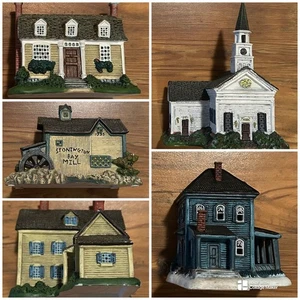 LANG & WISE - TOWN HALL - 1998 - LOT OF 5 - CERAMIC - UNLIT - Picture 1 of 24