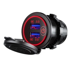 Samochodowy adapter do zapalniczki USB Multi Port QC3.0 do szybkiego ładowania do kampera - Zdjęcie 1 z 16