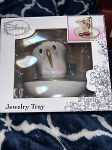 NEW Disney Beauty Beast Chip Mrs Potts Ceramic Jewelry Dish Tray Christmas Gift - Picture 1 of 4