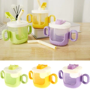 Baby Sippy Cup 300ml Baby Straw Cup with Silicone Straw and Double Handle xdzpm - Picture 1 of 15