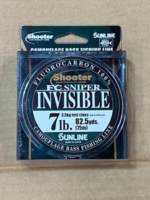 SUNLINE Fluorocarbon Fishing Line JDM FC Sniper Invisible 7 lb.  82.5yds. - Image 1 of 3