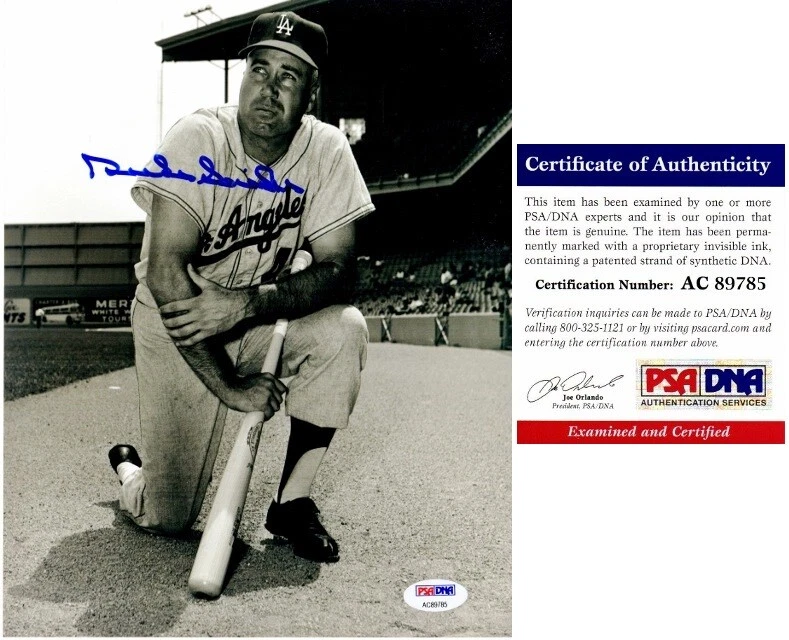Duke Snider Signed - Autographed LA Los Angeles Dodgers 8x10 Photo + PSA/DNA COA - Image 1 of 1