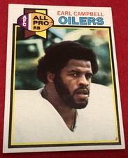 1979 topps football Card # 390 Earl Campbell Trading Card 