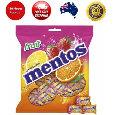Bulk Pack Fruit Mentos - 405g - 150 Pieces of Chewy Fruit Delight - image 1 of 4