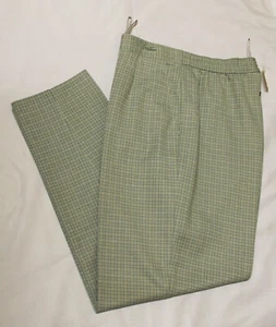 Adelina Damen Hose Baumwolle 30 Grad waschbar Farbe Grün kariert Gr 42 kurz - Picture 1 of 1