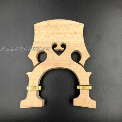 1pcs 4/4 cello bridge adjustable Height Maple wood Full size cello part - Image 1 of 4