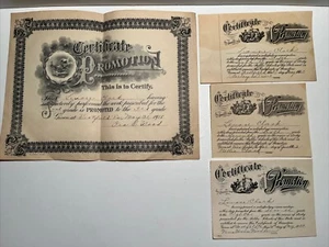 3 certificati di promozione scuola elementare vintage/antichi 1918; 1921-1923 - Foto 1 di 12