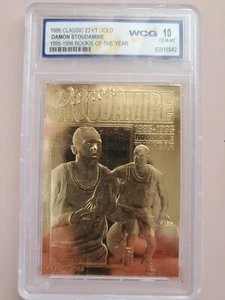 DAMON STOUDEMIRE 95 96 ROOKIE OF YEAR GOLD LEAF GEM MINT 10 CARD - Picture 1 of 4
