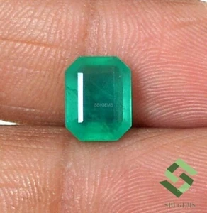 2.28 CTS Natural Emerald Octagon Zambian Gemstone Jewelry Supply 9x7x4.5 mm - Picture 1 of 11