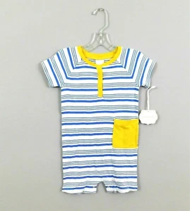 Nordstrom Baby One Piece, Size 18 Months, White, Blue, Yellow, New - Picture 1 of 3