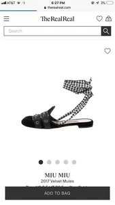 Miu Miu Ankle Strap Flats - Picture 1 of 5