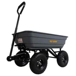 4 cu. ft. Easy Dump Plastic Wagon Garden Cart - Picture 1 of 8