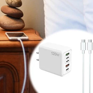 120W Fast Charger With 5 Ports 3PD+2USB Multiport Charger Block For Multiple - Picture 1 of 10