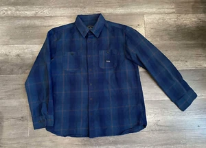 Sullen Art Collective Flannel Shirt Mens Large BluePlaid Long Sleeve Artist - Picture 1 of 4