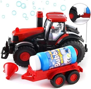 Kinder Bubble Blowing Farm Traktor mit Licht und Sound batteriebetriebenes Spielzeug 3+ - Bild 1 von 5