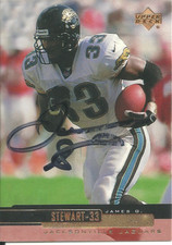 James Stewart Jacksonville Jaguars/ Tennessee Personally Autographed  Card