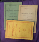 Lot of 3 vtg Mechanical Drawing booklets 1924 1926 1934 Detroit Public Schools
