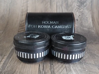 Juego de lentes vintage Holmar Kowa AUX teleobjetivo y gran angular con tapas y estuche Foto 1 de 4