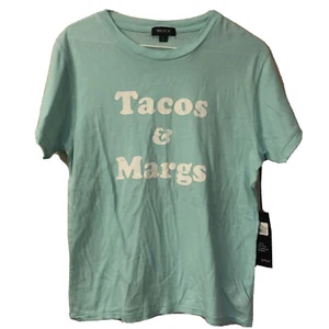 Wildfox Happy Hour Keke Tacos and Margs Womens NWT Printed T-Shirt Sz Sm - Picture 1 of 4