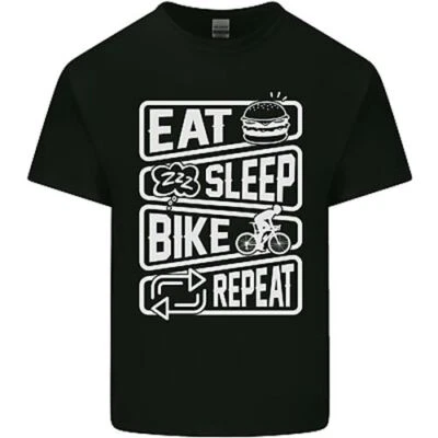 Fahrrad Eat Sleep Bike Repeat Lustig Fahrrad Kinder T-shirt Jungen Mädchen - Bild 1 von 4