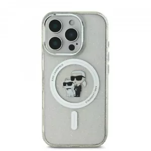 Karl Lagerfeld iPhone 16 Pro Max MagSafe Hülle Case Cover Glitter Karl Choupette - Bild 1 von 5
