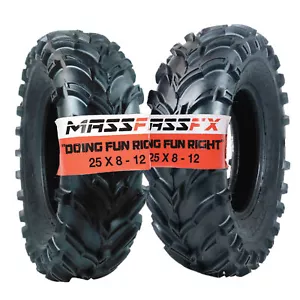 MASSFX 25x8-12 Front Tires for ATV, UTV, & SxS-6-Ply w/ 1/2" Tread Depth (2-pk) - Bild 1 von 9