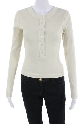 Citizens of Humanity, Top Mujer Abotonado Beige Manga Larga Talla XS Foto 1 de 4