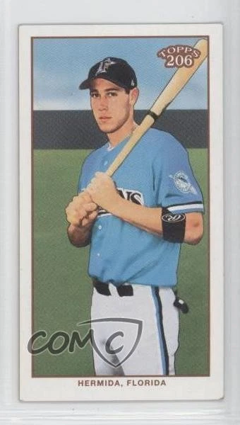 2002 Topps 206 Mini Black Sweet Caporal Back Jeremy Hermida #424 Rookie RC - Image 1 of 2