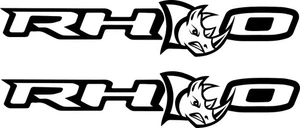 Juego de 2 calcomanías de vinilo laterales de caja para camioneta RHO Ram Dodge 1500 Rino de 6" x 32" - Imagen 1 de 2