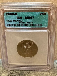 2008 D New Mexico State Quarter ICG MS67 - Uncirculated Coin - Picture 1 of 2