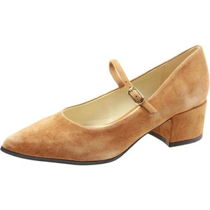 Nine West Womens Prix Brown Block Heel Mary Jane Heels 5 Medium (B,M) BHFO 7810 - Picture 1 of 2