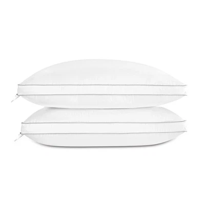 Luxury Feather Down Pillow King Size,Firm Gusseted Bed Pillows for Sleeping, ... - Image 1 of 4
