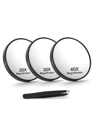 20X/30X/40X Magnifying Mirror with Suction Cups and Black-20x&30x&40x - Image 1 of 4