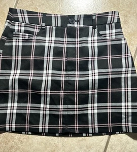 Forever 21 karierter Plissee-Minirock schwarz/pink Damen Größe S - Bild 1 von 8