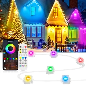 Permanent Outdoor Lights, Smart Decor with 72 Scene Modes, 100ft with 60 LED ... - Picture 1 of 7