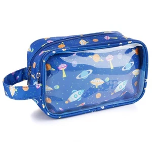 Space Kids Toiletry Bag for Boys Travel Clear Toiletry Bag for Little Young B... - Picture 1 of 6