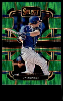 2024 Panini Select Green Flash Prizms Owen Caissie Chicago Cubs #88 - Image 1 of 2