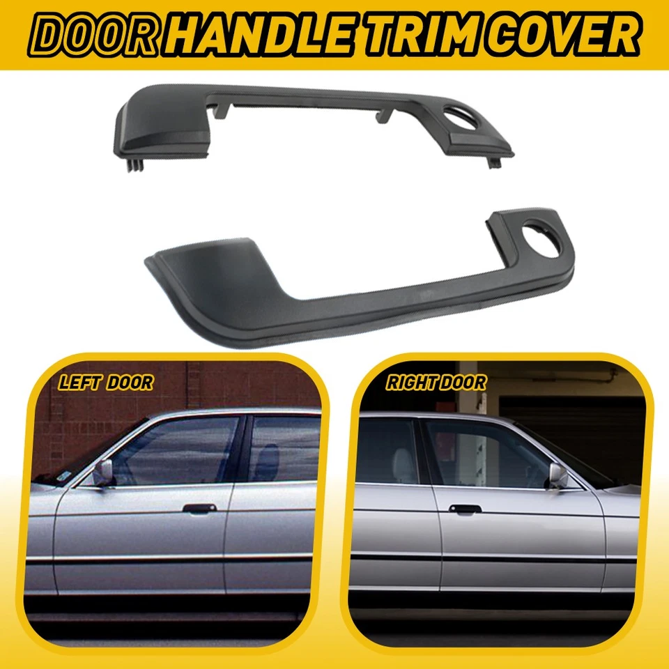 Cubierta de moldura de manija de puerta exterior izquierda derecha delantera para 92-99 BMW 318i 318is 318ti 320i Foto 1 de 4