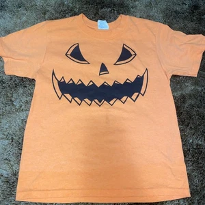Halloween orange Kürbis Jack O Laterne T-Shirt-klein Jugend Unisex - Bild 1 von 2