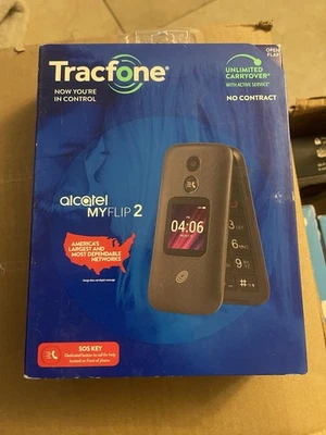Tracfone Alcatel MY FLIP 2 (A406DL) Flip Phone No Contract BRAND NEW - Image 1 of 4