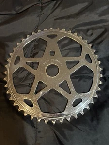 Vintage TAKAGI Oldschool BMX Racing 44t Sprocket Snowflake Chrome Japan 80s - Picture 1 of 7
