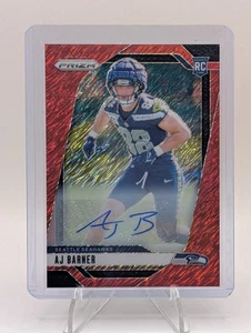 Rookie AJ Barner 🔥 2024 FOTL Prizm Red Shimmer AUTO (#25/35) Seahawks - Imagen 1 de 3