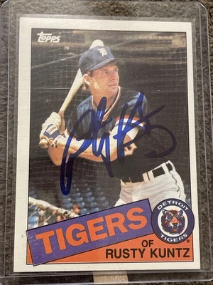 1985 Topps - Rusty Kuntz Auto Detroit Tigers Chicago White Sox Minnesota Twins - Image 1 of 3