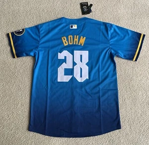 NWT Youth Boys Philadelphia Phillies City Connect Alec Bohm Jersey Size Medium - Picture 1 of 5