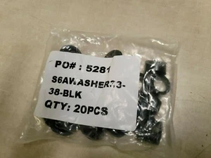 Pack of 20 Black 33 Degree Angled Beveled Washer For Flat Post - Cable Rail - Picture 1 of 6