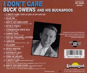 BUCK OWENS - I DON'T CARE NEW CD - Picture 1 of 1