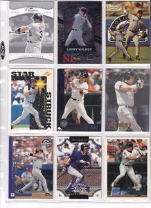 Lote de 9 tarjetas de béisbol Larry Walker Salón de la Fama de los Rockies de Colorado - Imagen 1 de 2