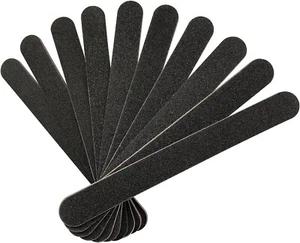 Nail File 10 PCS Professional Double Sided 100/180 Grit Nail Files Black - Picture 1 of 8