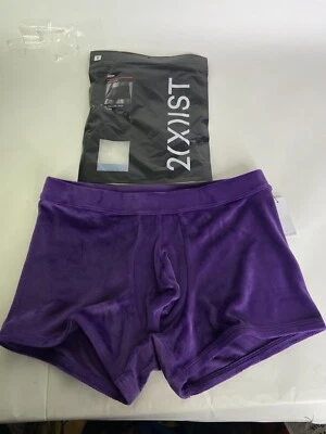 Calzoncillo boxer 2xist Sliq Velour tiro ultra bajo baúl Acai púrpura para hombre talla S Foto 1 de 4